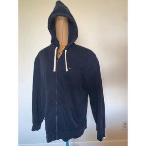 Tommy Hilfiger Men's Relaxed Navy Sweatshirt XXL zip front EUC